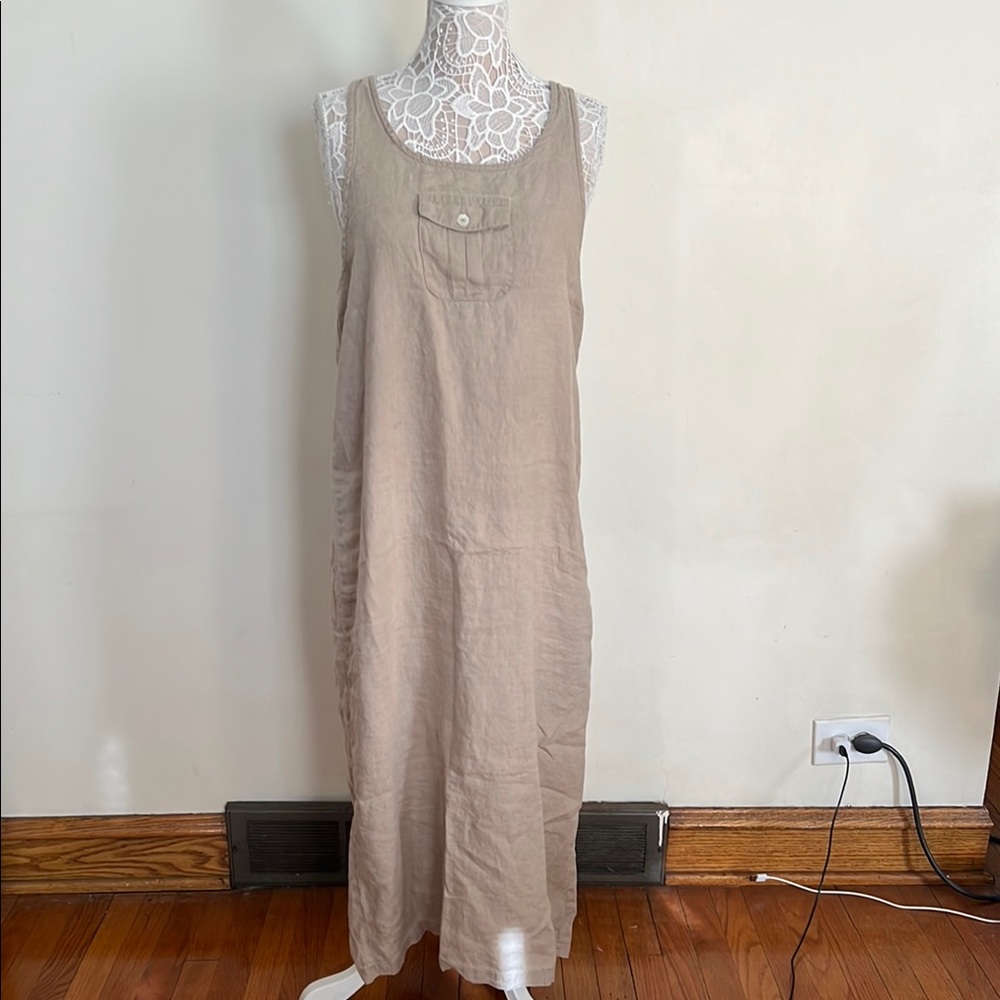 MATCH Sleeveless Tan Maxi Dress - Picture 1 of 10